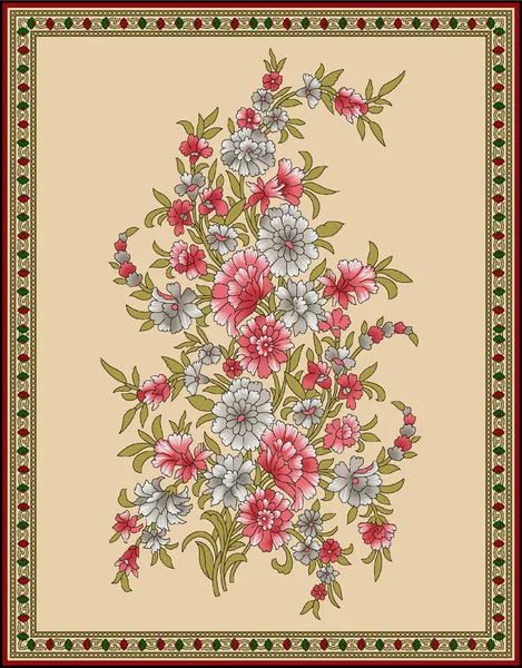 seamless Indian mughal flower motif