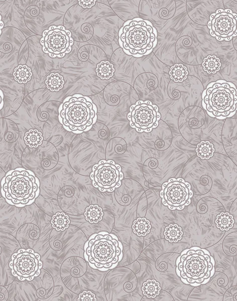 Geometrik çiçek tasarımı ile dikişsiz doku arka plan — Stok fotoğraf