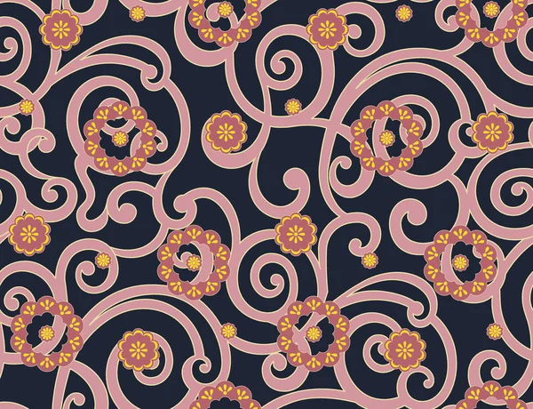 Seamless abstract traditional flower pattern — Stock Photo, Image