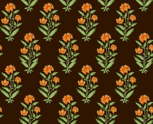 seamless Indian mughal flower motif