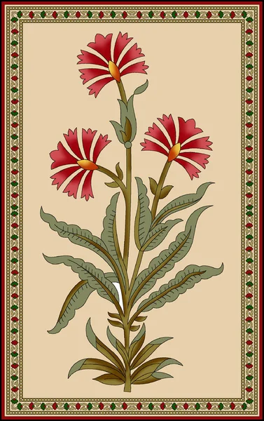 seamless Indian mughal flower motif