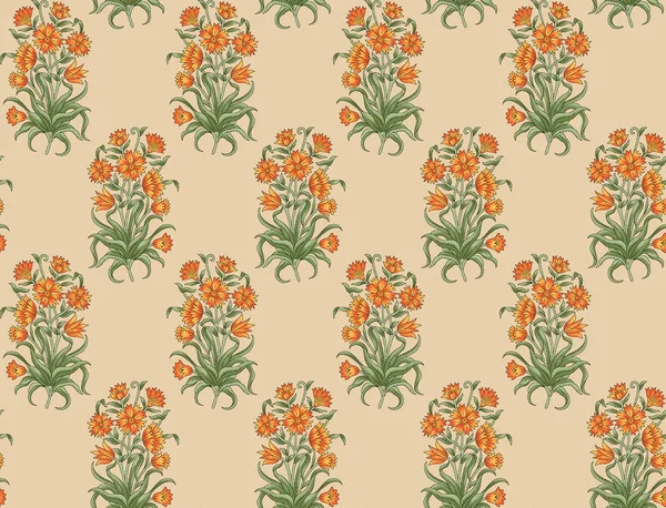 seamless Indian mughal flower motif