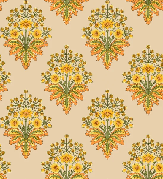 seamless Indian mughal flower motif