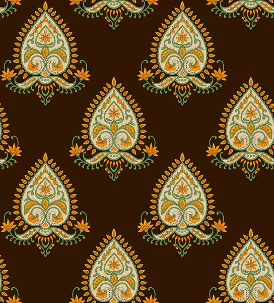 Seamless Indian mughal flower motif — Stock Photo, Image