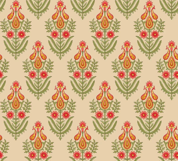 dikişsiz Hint babür çiçek motifi