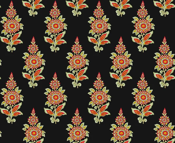 Dikişsiz Hint babür çiçek motifi — Stok fotoğraf