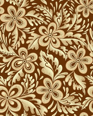 Dikişsiz çiçek dekoratif tasarım arka plan