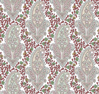 Dikişsiz Paisley silki çiçek arka plan