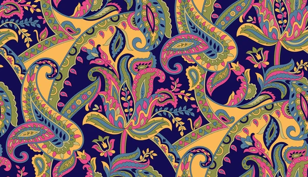 Dikişsiz renkli Paisley arka plan