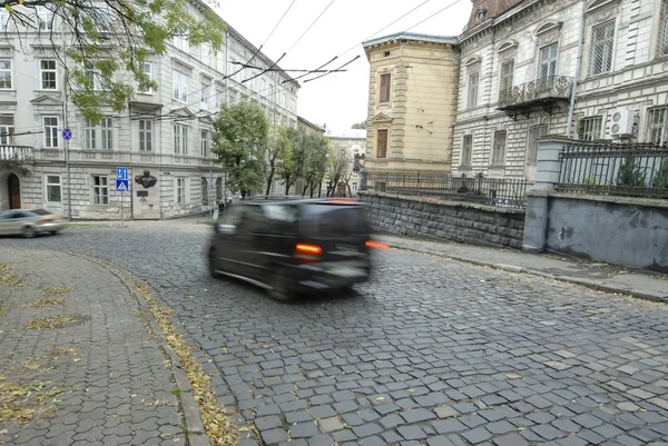 Cobbled Street Lviv Ukraine — Stock Photo, Image