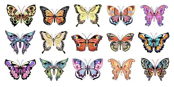 Mariposas decorativas — Archivo Imágenes Vectoriales