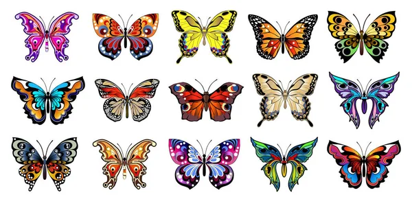 Mariposas multicolores — Archivo Imágenes Vectoriales