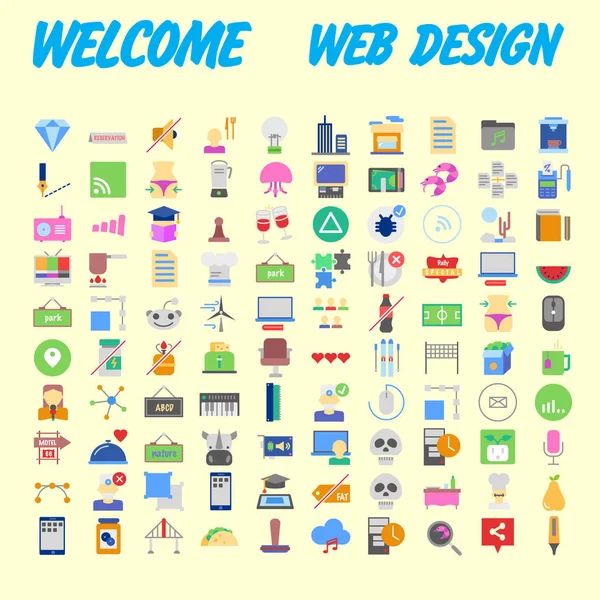 Pack Icône Pour Designers Développeurs Icônes Pour Les Entreprises Informations — Image vectorielle