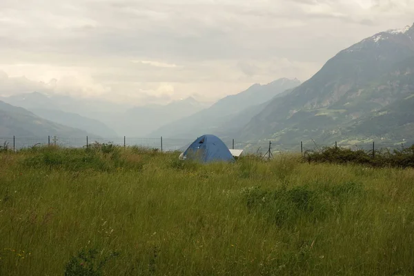 Namiot Regionie Dolina Aosty Alpy Włochy — Zdjęcie stockowe