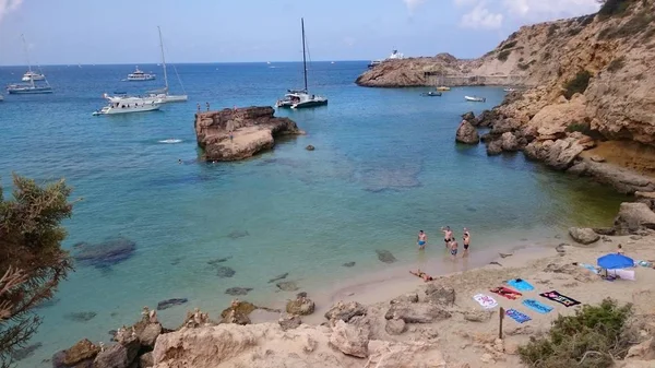 Barcos Ibiza Cala Comte — Foto de Stock