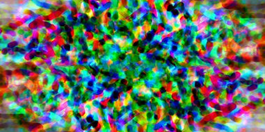 Simetri ve yansıma. Işık efektleri. Neon parıltısı. Soyut bulanık arka plan. Renkli desen. Doku.