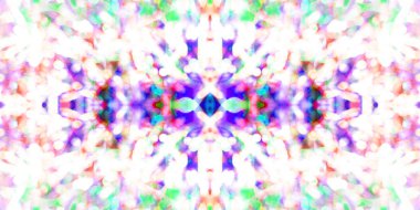 Simetri ve yansıma. Işık efektleri. Neon parıltısı. Soyut bulanık arka plan. Renkli desen. Doku.