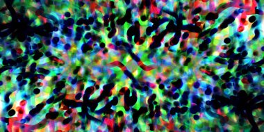 Simetri ve yansıma. Işık efektleri. Neon parıltısı. Soyut bulanık arka plan. Renkli desen. Doku.