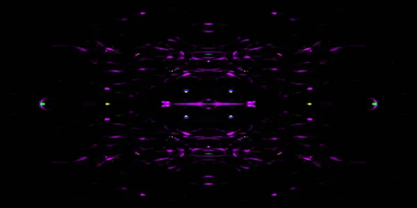 Symmetri Och Reflektion Ljuseffekter Neon Glöd Abstrakt Suddig Bakgrund Färgglada — Stockfoto