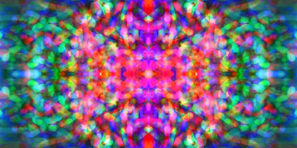 Symmetrie Reflectie Lichteffecten Neon Gloed Abstracte Onscherpe Achtergrond Kleurrijke Patroon — Stockfoto