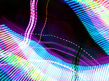 Hafif boyama. Neon parıltısı. Soyut bulanık arka plan. Renkli desen.