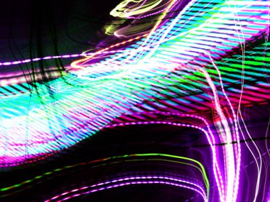 Hafif boyama. Neon parıltısı. Soyut bulanık arka plan. Renkli desen.