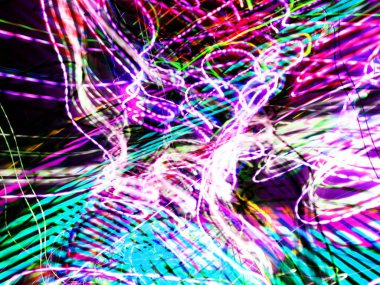 Hafif boyama. Neon parıltısı. Soyut bulanık arka plan. Renkli desen.