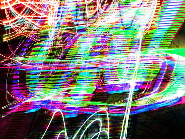 Malowanie Światłem Blask Neon Streszczenie Niewyraźne Tło Kolorowy Wzór — Zdjęcie stockowe