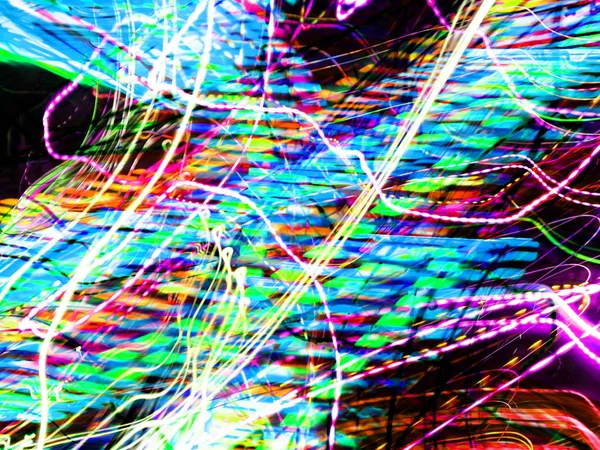 Lehký Obraz Neonová Záře Abstraktní Rozmazané Pozadí Barevný Vzorek — Stock fotografie