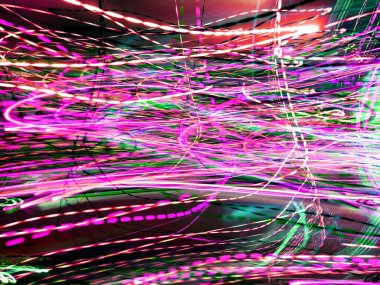 Hafif boyama. Neon parıltısı. Soyut bulanık arka plan. Renkli desen.