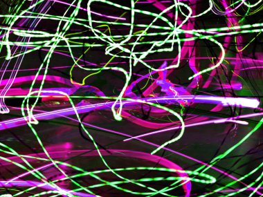 Hafif boyama. Neon parıltısı. Soyut bulanık arka plan. Renkli desen.