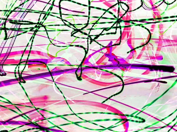 ライトペインティング ネオンの輝き抽象的なぼやけた背景 カラフルなパターン — ストック写真