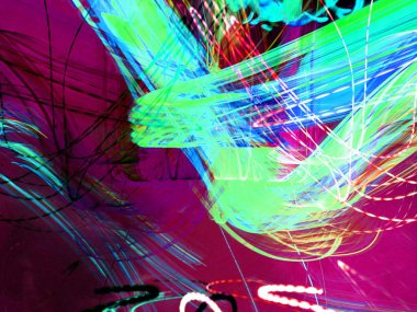 Hafif boyama. Neon parıltısı. Soyut bulanık arka plan. Renkli desen.