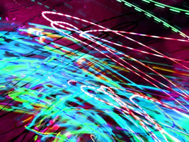 Hafif boyama. Neon parıltısı. Soyut bulanık arka plan. Renkli desen.