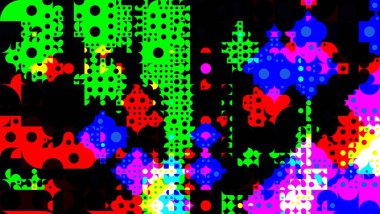 Çok renkli soyut arkaplan. Dijital efektler. Renkli desen. Poster, broşür, el ilanı ve kart için yaratıcı grafik tasarımı. Eşsiz duvar kâğıdı. Ağ, kumaş ve not defteri kapağı için arkaplan.