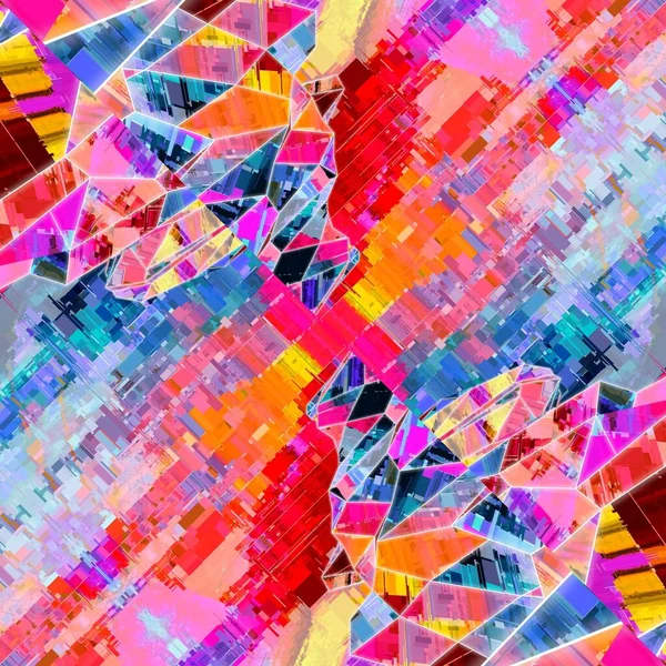 Multi Color Abstracte Achtergrond Digitale Effecten Kleurrijk Patroon Creatief Grafisch — Stockfoto