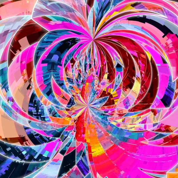 Многоцветный Абстрактный Фон Цифровой Эффект Красочный Рисунок Креативный Графический Дизайн — стоковое фото