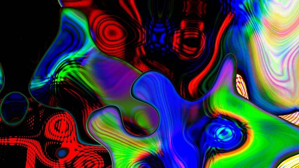 Многоцветный Абстрактный Фон Цифровой Эффект Красочный Рисунок Креативный Графический Дизайн — стоковое фото