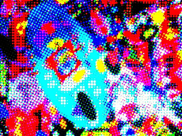 패턴이죠 색깔의 추상적 디지털 포스터 팜플렛 플라이어 카드를 크리에이티브 그래픽 — 스톡 사진