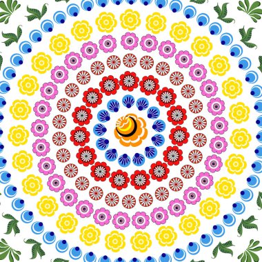 Rusya 'dan Gorodets resim elemanları