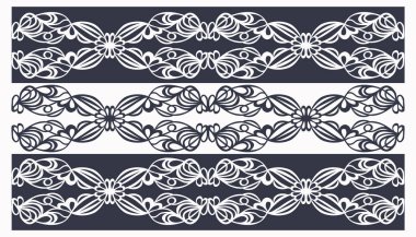 siyah üzerinde pırlı desen çizgiler beyaz