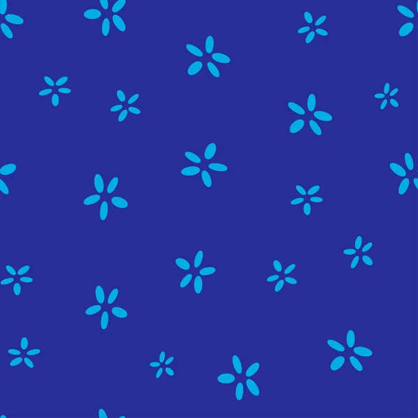 Patrón Sin Costuras Con Pequeñas Flores Azules Abstractas Sobre Fondo — Vector de stock