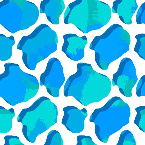 Seamless Pattern Blue Sea Breeze Texture Effect Marine Pattern Blue — Stock Vector