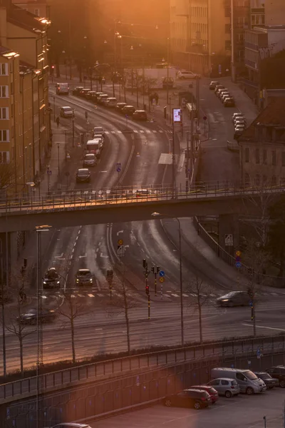 Stockholm Sweden Street Sodermalm Sunset — Stock Photo, Image