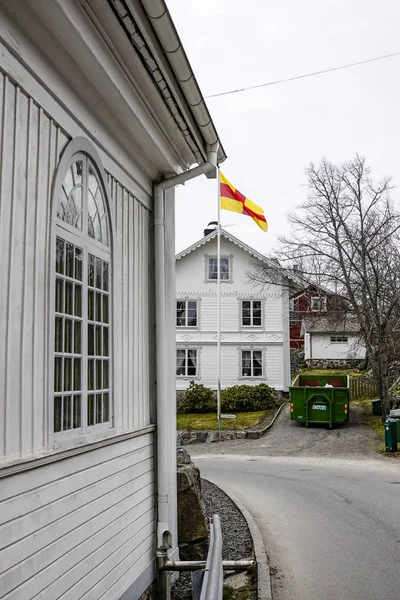 ストックホルム スウェーデン ダラロの小さな集落の地元の教会 — ストック写真