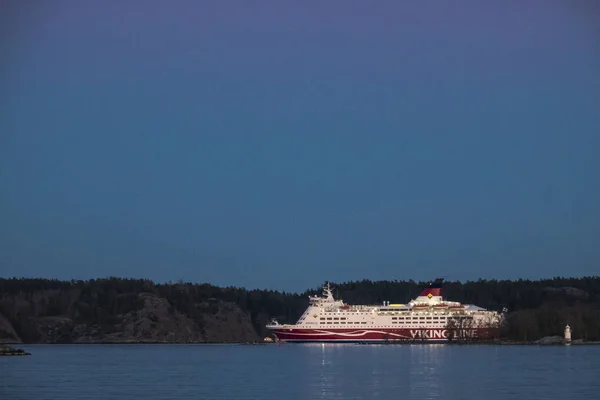 Στοκχόλμη Σουηδία Μια Viking Line Φέρι Πάει Στη Φινλανδία — Φωτογραφία Αρχείου
