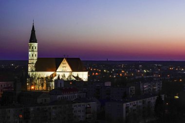 Siauliai, Litvanya Aziz Peter ve Paul Katedrali ve ufuk çizgisi.
