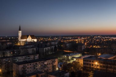 Siauliai, Litvanya Aziz Peter ve Paul Katedrali ve ufuk çizgisi.