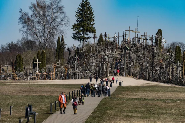 Siauliai Lituania Colina Las Cruces Lugar Peregrinación Para Los Católicos — Foto de Stock