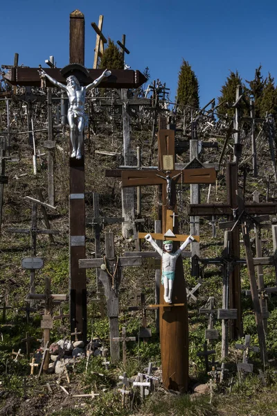 Siauliai Lituânia Cruzes Crucifixos Colina Das Cruzes Local Peregrinação Para — Fotografia de Stock